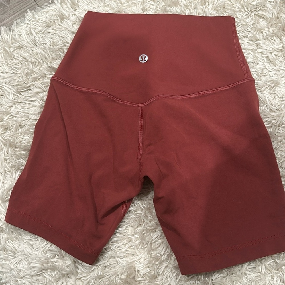 Lululemon align Biker Shorts Size 2 Burgundy